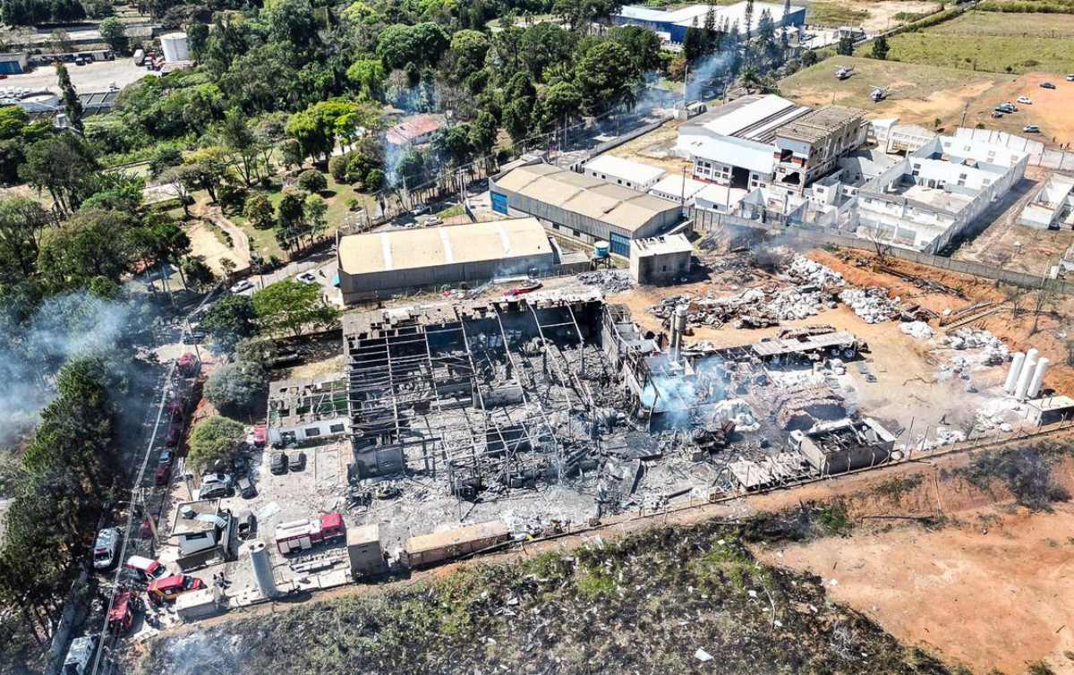 Fábrica de Cabreúva após explosão