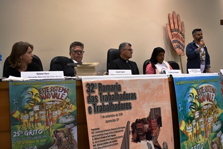 Coletiva de imprensa, no dia 3, na sede da CNBB em São Paulo | Secretaria Nacional do Grito dos Excluídos
