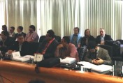 Diretores da CNTU na reunião da CTRI, Ministério do Trabalho