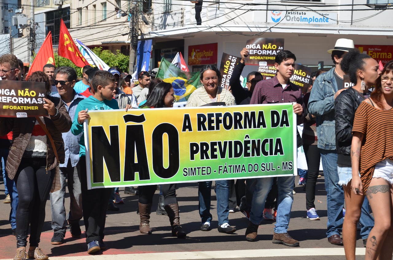 Protesto contra a reforma de previdência - Foto de arquivo (PT)