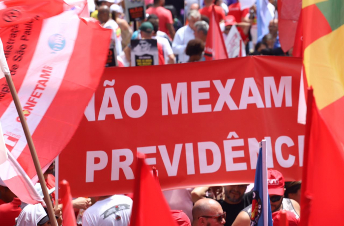 Protestos contra a Reforma da Previdência. Foto: CUT
